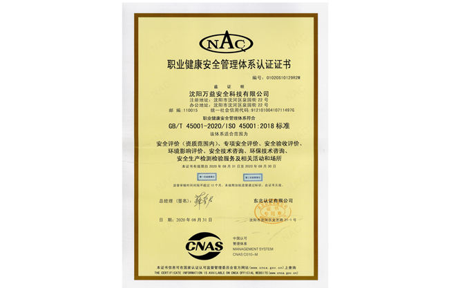 沈阳CQ9电子职业健全安全治理证书